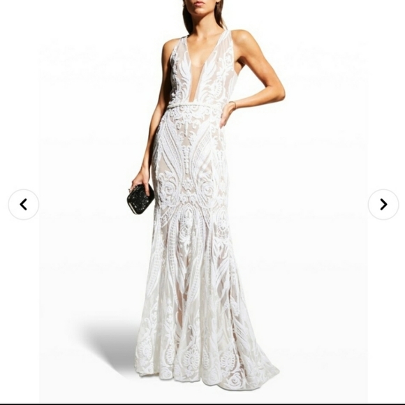 Bronx and Banco Ester V Neck Gown - Picture 2 of 13